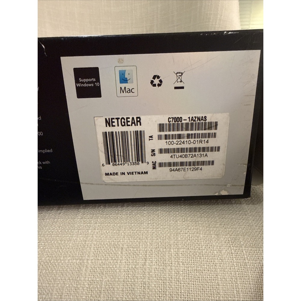 NETGEAR Nighthawk AC1900‎ 4 Wireless WiFi 5 Router Modem C7000v2 - Picture 9 of 9